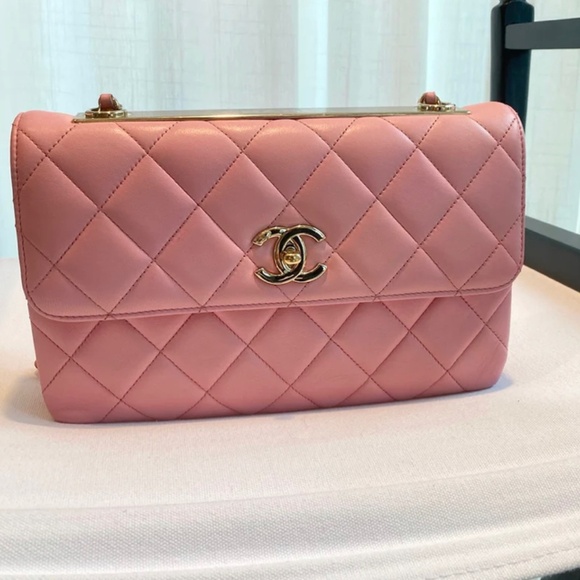 Authentic Pre-owned Chanel Trendy CC Flap Pink Lambskin - Picture 1 of 15